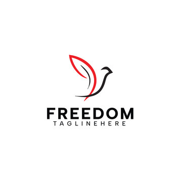 Freedom life logo design fly bird icon symbol humanity non profit organization