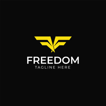 Initial Letter F FF Freedom Logo Design Inspiration