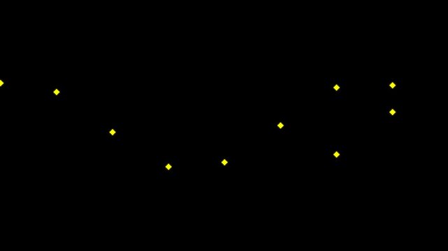 Abstract representation of a constellation or star pattern on a black background.