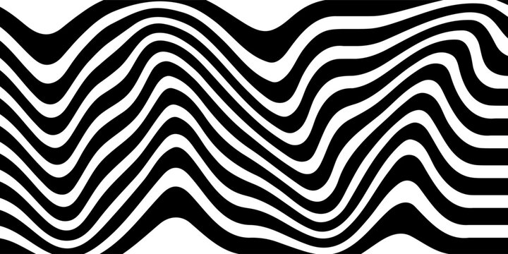 Groovy wave stripes big set. Black and white. Hand drawn groovy, hippie backgrounds. Distorted jagged stripes, warped stripes, liquid wavy lines, scribbles of waves. Striped rectangular patterns colle