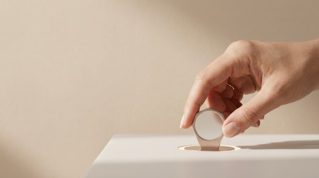 Person's hand holding a symbolizing independence and commitment in business metaphors and personal growth concepts