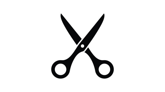 Black scissors icon