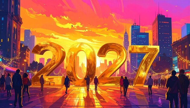 Happy new year brithday 2026 background season
