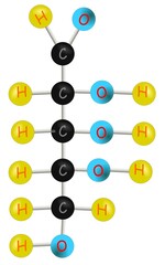 Obraz premium molecule in a volumetric style