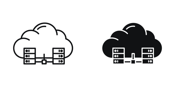 Cloud computing server infrastructure set with binary code data storage for network and web hosting services