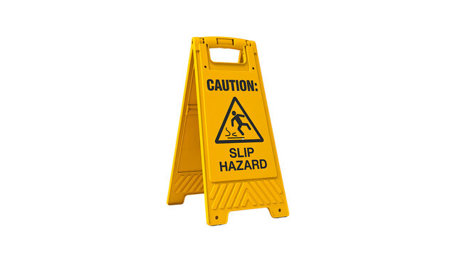 Caution slip hazard warning floor sign for workplace safety awareness