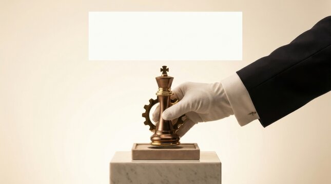 Focused person skillfully holding a small object in their hand illustrating precision and business acumen in action