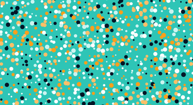 Abstract colorful circle confetti pattern background with small round dots for festive party decoration and flyer design.