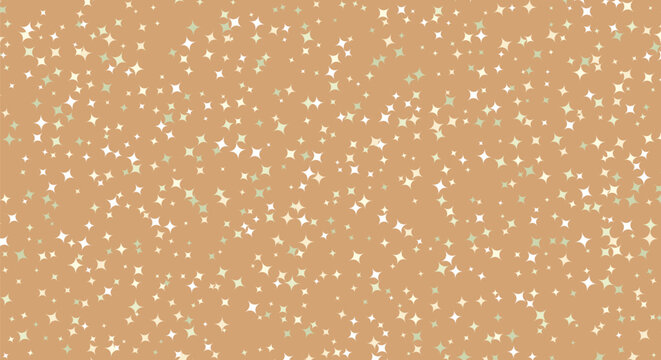 Soft sparkle star pattern on beige brown background for elegant wedding invitation and subtle gift wrap design.