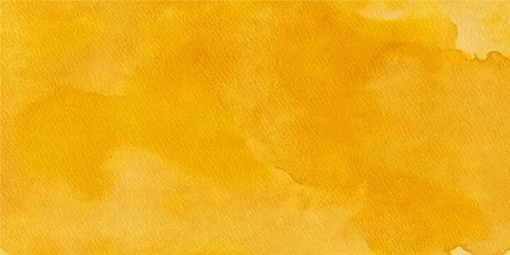 Abstract watercolor background textured yellow golden amber shades soft mottled surface fluid artistic design illustration artwork