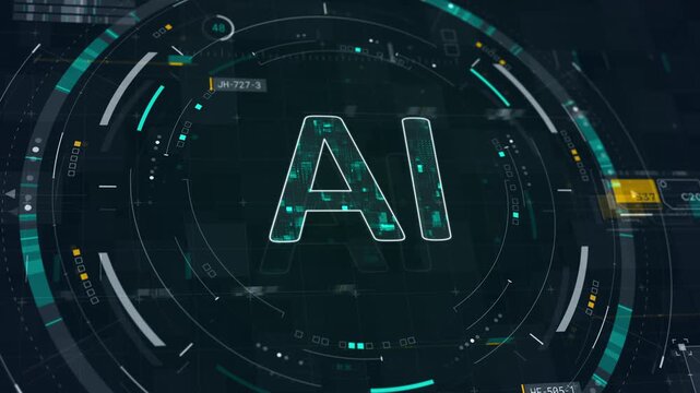 Motion graphic of an advanced computing brain network with glowing circuits designed for future corporate marketing.