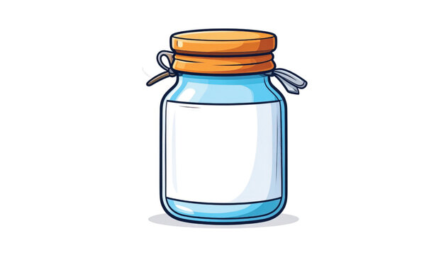 Mason Jar with Orange Lid.