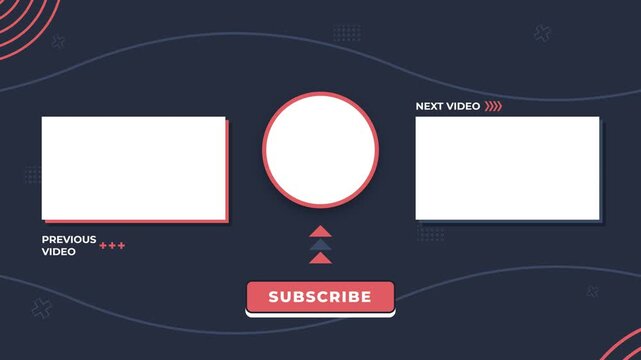 Modern Video Streaming Interface Template with Subscribe Button and Video Placeholders on Dark Background