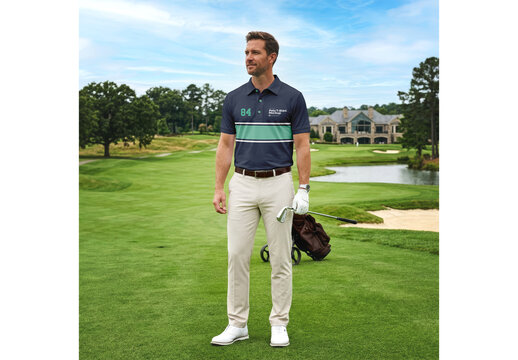 Golf Player Mockup Realistic Render for Branding and Commercial Use