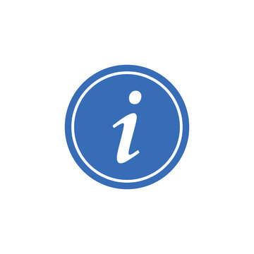 Blue information icon in solid, filled styles. Info button symbol isolated on white background. Ideal for websites, Perfect for help, support, High-quality icon for professional and commercial use.