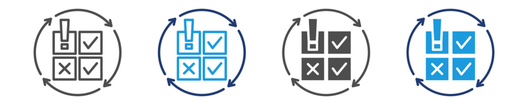 priority matrix icon set multiple style