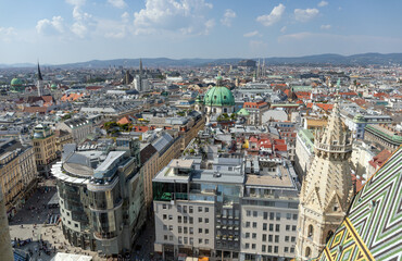 Obraz premium Panoramic aerial view of Vienna, Austria