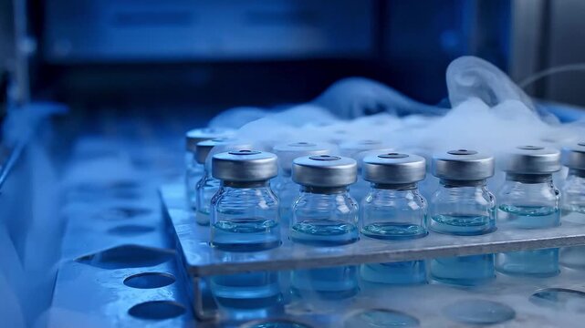 Medical cold chain logistics and vaccine preservation concept
