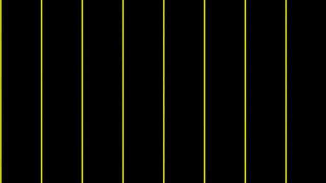 Abstract black background with vertical yellow lines creating a sense of depth and modern design.