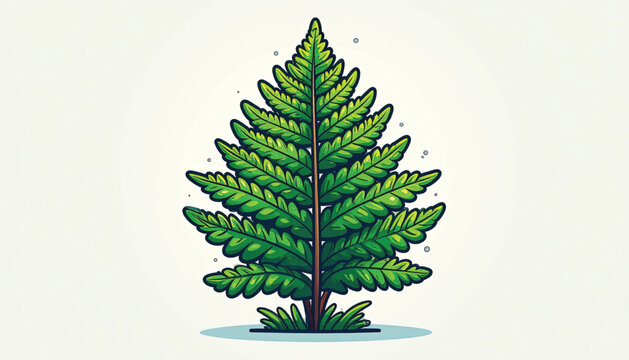 Illustration of a green pine tree.