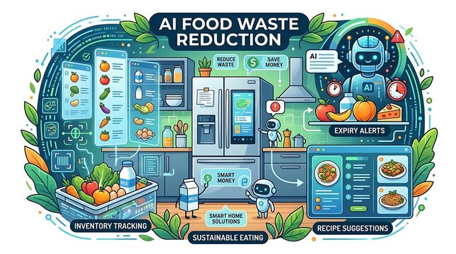 Ai technology for food waste reduction in a smart kitchen setting