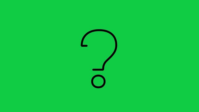 Outline question icon drawing for onboarding sequences.