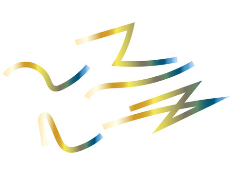 Vibrant gradient lightning bolt graphic elements