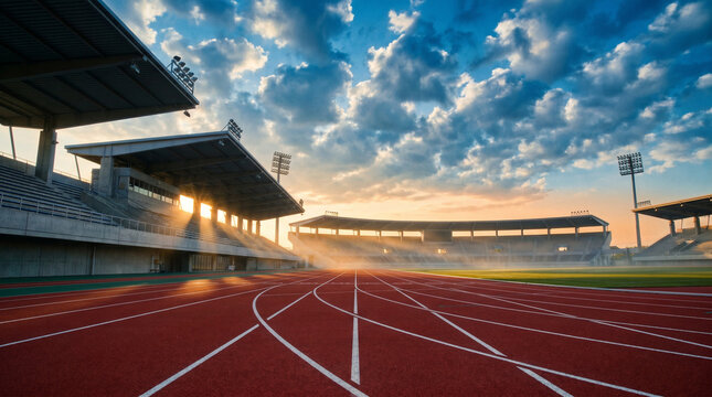 Vibrant Golden Hour at Athletics Stadium for Commonwealth Games 2026