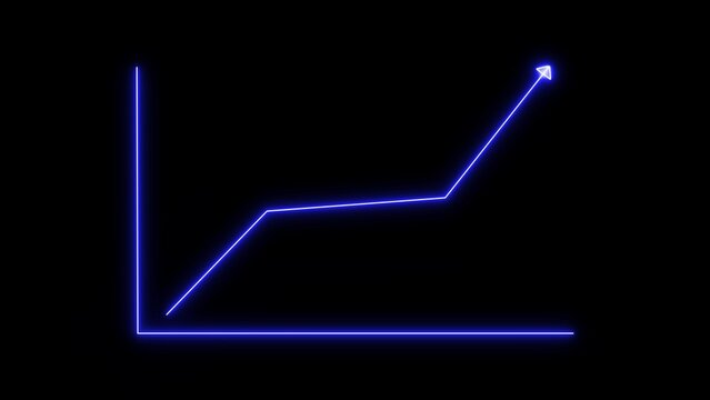 Glowing blue right-angle line with bright endpoint on black background