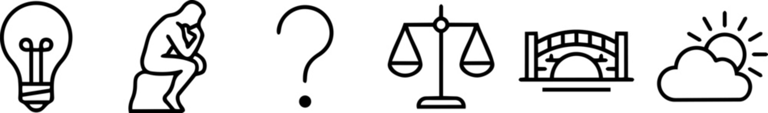 Concept Outline Vector Icons Set
