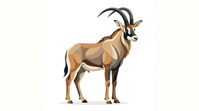 Sable Antelope Standing Profile View