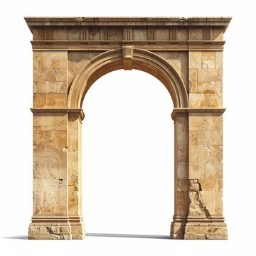 Ancient stone archway with weathered texture, architectural detail