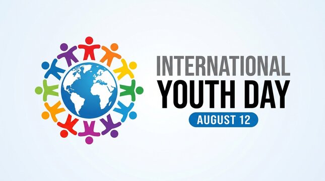 international youth day vector design concept