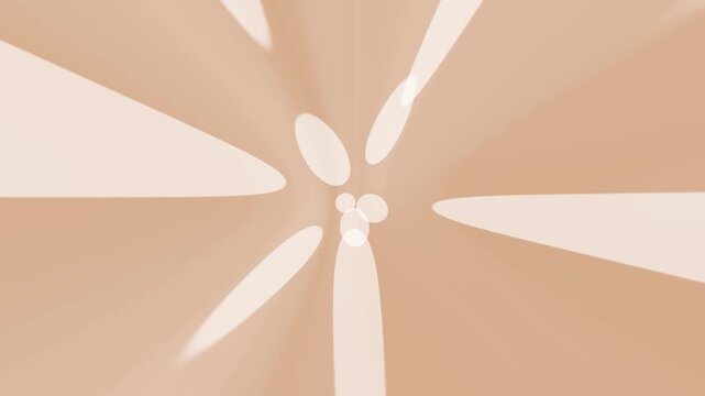 Soft beige radial burst background animation, Radial burst of soft beige and cream shapes converging to a central focal point