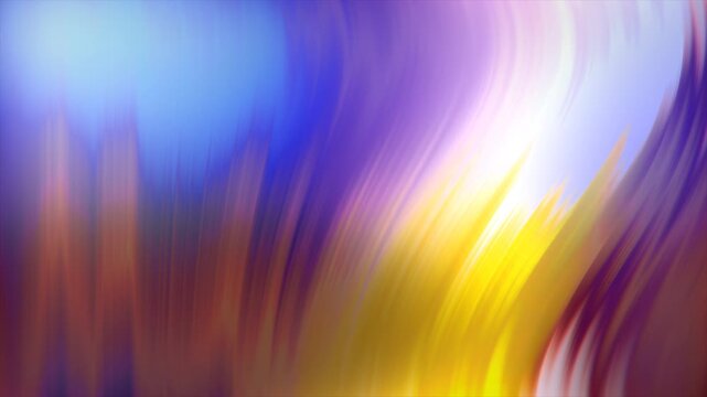 Elegant waving gradient texture featuring vibrant blue, purple, and gold colors. Soft fluid motion for videos.
