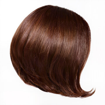 Beautiful silky brown bob hairstyle on display for inspiration