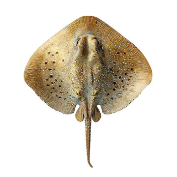 PNG of A stunning close-up of a stingray displaying its intricate patterns and textures.