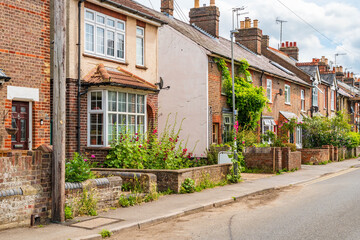 A row of houses in residential area of Chesham a market town in Buckinghamshire, UK © beataaldridge