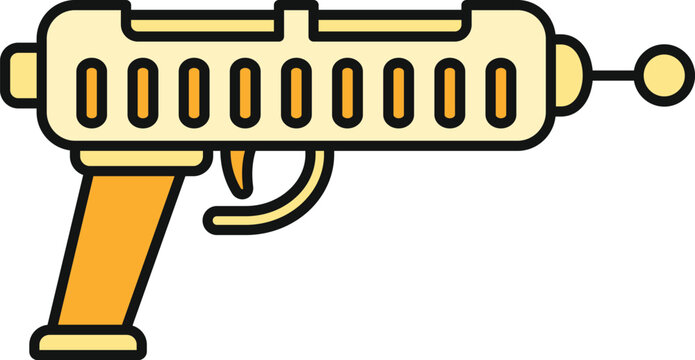 Retro ray gun featuring an iconic space weapon design