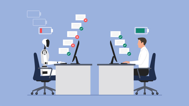Human vs AI costs and efficiency at work
