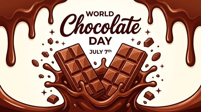 World chocolate day celebration poster design