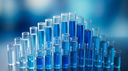 Fototapeta premium Science abstract background. research and lab concept. fluid in test tubes chemical.