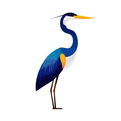 Obraz premium Blue Heron Bird Icon