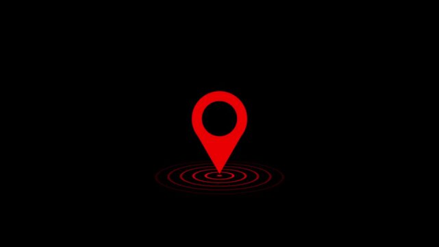 Map pointer icon set with pin symbols for navigation and location markers. Pin symbol Indicates the location of the GPS map. Location icon or map pin simple location icon animation 4k video