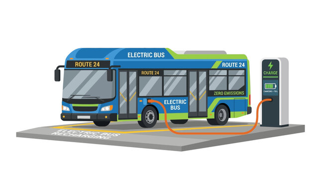 Electric Bus Charging Station: Zero Emissions Public Transport Vehicle