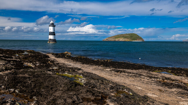 Penmon Point Anglesey UK.Located on the eastern tip of Anglesey overlooking Conwy Bay, Penmon Point offers glorious views of Snowdonia&rsquo;s mountains and is also a great place for watching seabirds 