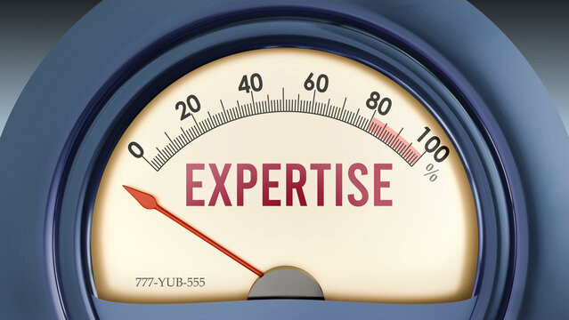 Expertise that hits less than zero, showing an extremely low level of expertise, none of it, insufficient. Minimum value, below the norm. Lack of expertise. ,3d illustration