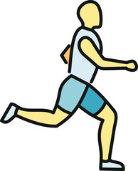 Fototapeta premium Man running, symbolizing fitness, exercise, and active lifestyle