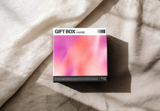 Gift Box Mockup For Packaging And Branding Design