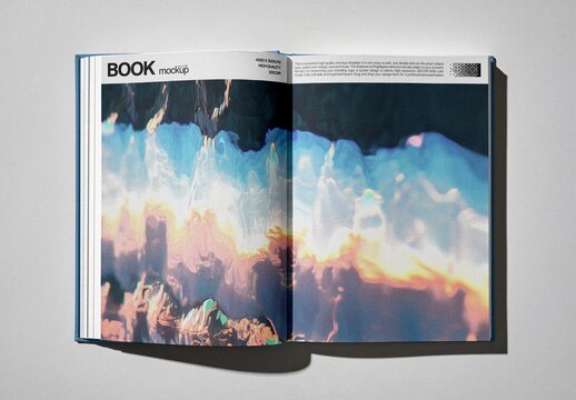 Open Book Mockup For Stationery And Branding Design